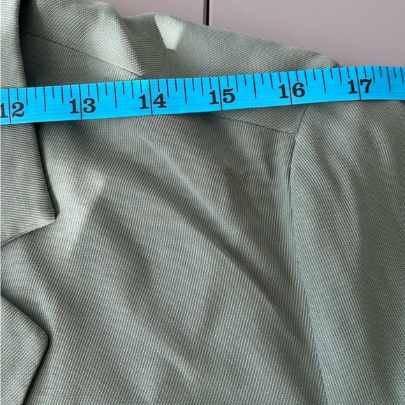 [S]OPEN EDIT One Button Rayon Soft Blazer in Green Agave - Picture 13 of 13